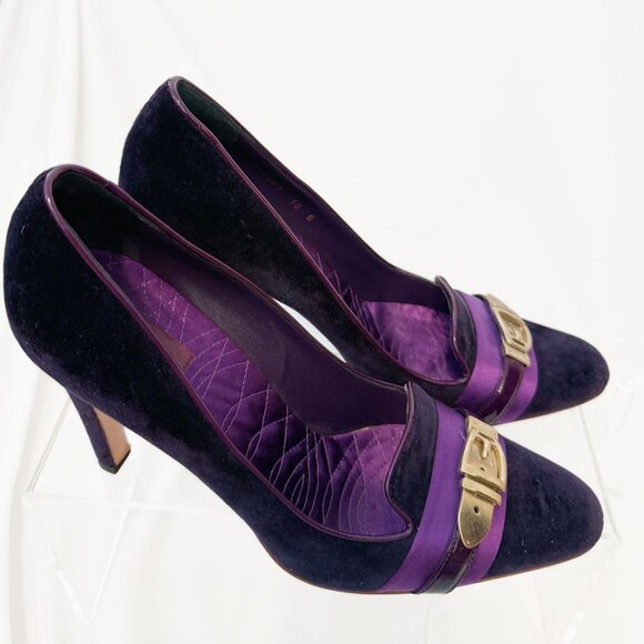Gucci Shoes - Gucci Purple Velvet Pumps sz 10